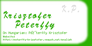 krisztofer peterffy business card